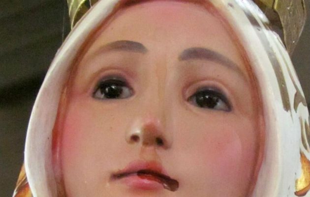La Virgen de Fátima se mantiene con sangre en la capilla de Toabré. Foto: Elena Valdez.