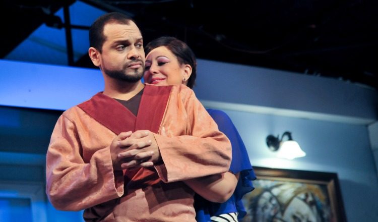 En 'Hablemos de sexo, la cigüeña no existe', en teatro ABA. De ABA Producciones Artísticas (Anina Horta), se presentó en 2015. Aurelio Herrera Suira.