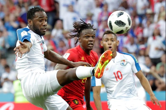 Panamá en su partido ante Bélgica. Foto EFE