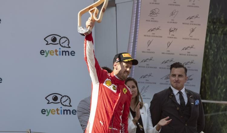 Sebastian Vettel ocupó un lugar del podio ayer. /Foto EFE