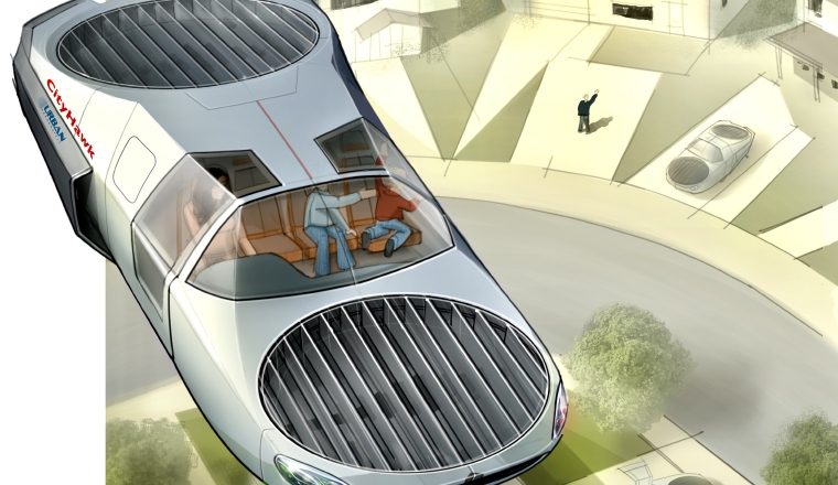 Recreación de un viaje en el CityHawk.  