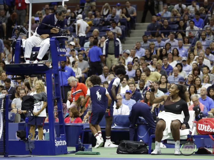 Serena Williams discute con Ramos Foto AP