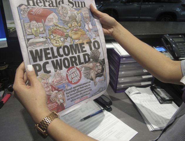 La caricatura de la polémica sobre Serena Williams. Foto A