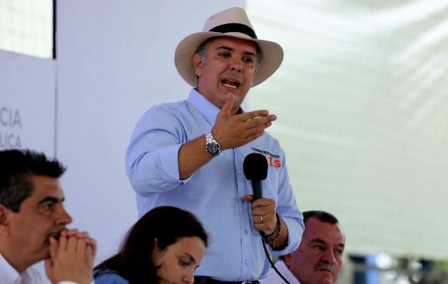 El presidente de Colombia Iván Duque, informó de la acción militar contra alías "Guacho". FOTO/EFE