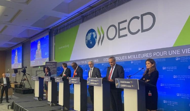 La viceministra  Mouynes da a conocer a la Ocde los avances de Panamá para salir de la lista gris. Cortesía