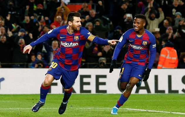 Messi le dio los tres puntos al Barcelona.