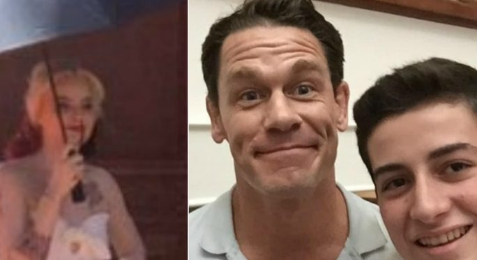 Margot Robbie y John Cena.