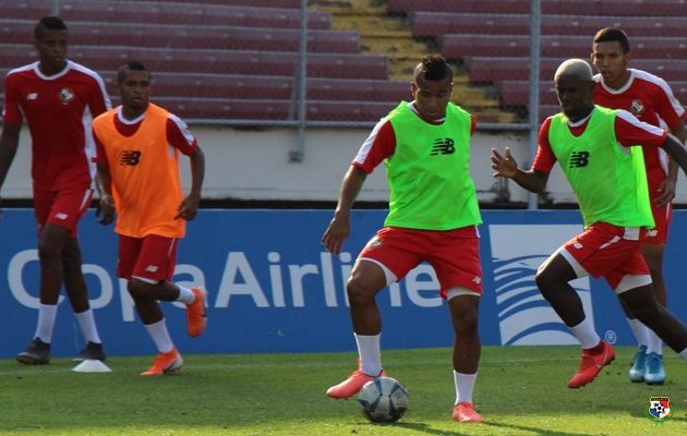 Jugadores de Panamá en los entrenamientos. Foto@Fepafut