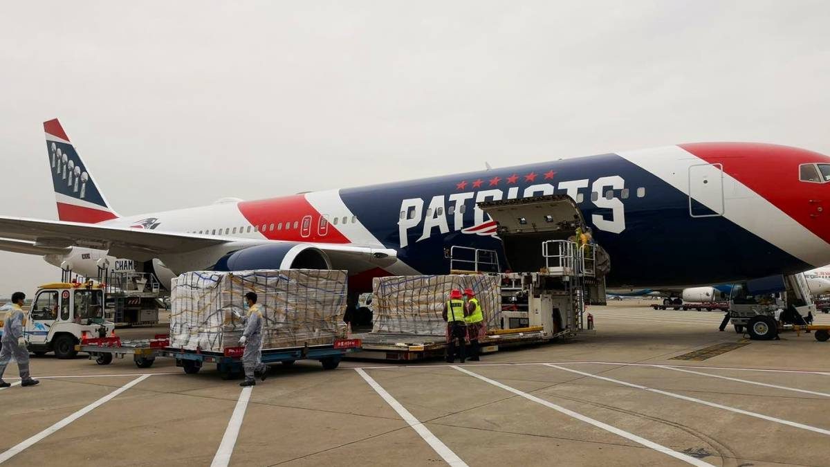 Avión de los Patriots. Foto:@Patriots