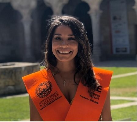 María Elena Tuñon culminó su maestría en Salamanca y su vuelo estaba programado para el 29 de marzo. Foto de cortesía