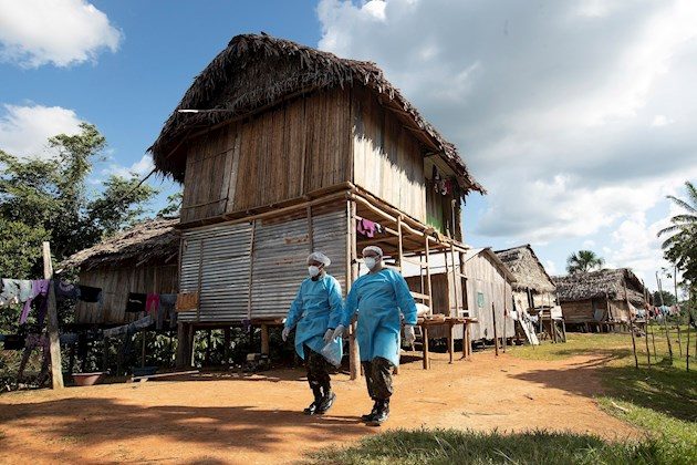 Los indígenas se han resguardado en una región de cultivo rodeada por la espesura del mayor bosque tropical del planeta, donde están "tranquilos".