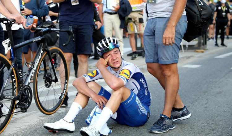 Remco Evenepoel está consciente. EFE