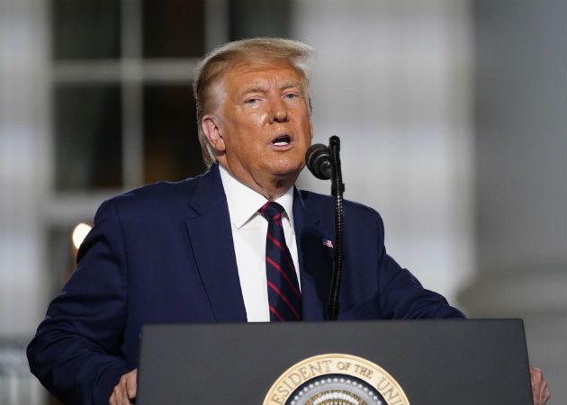 "China se apoderaría de nuestro país, si Joe Biden es elegido", dijo Trump en su discurso. Fotos: EFE/Archivo..
