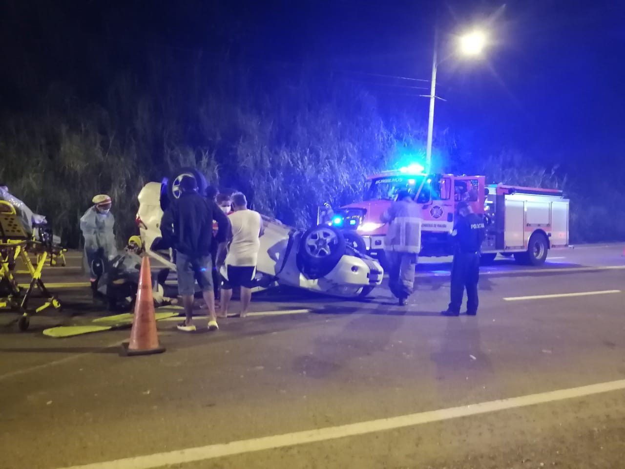 El accidente de tránsito ocurrió frente al sector conocido como "El Maguito", en el área de la Transístmica, corregimiento de Nuevo San Juan.