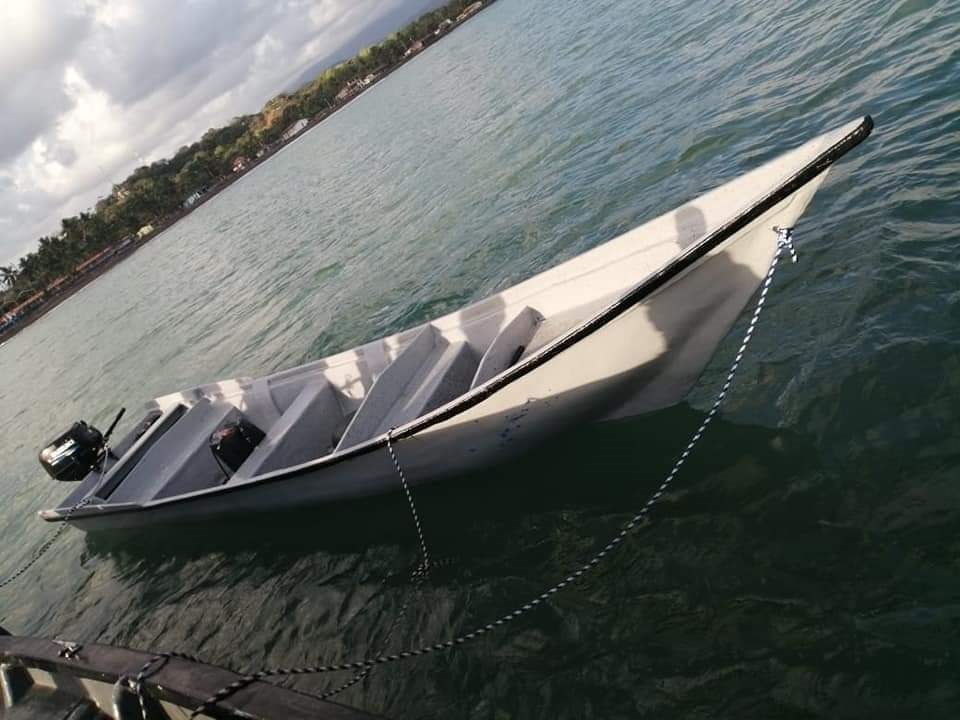 También fue incautada en Nombre de Dios, una lancha adaptada para llevar droga. Foto: Diómedes Sánchez