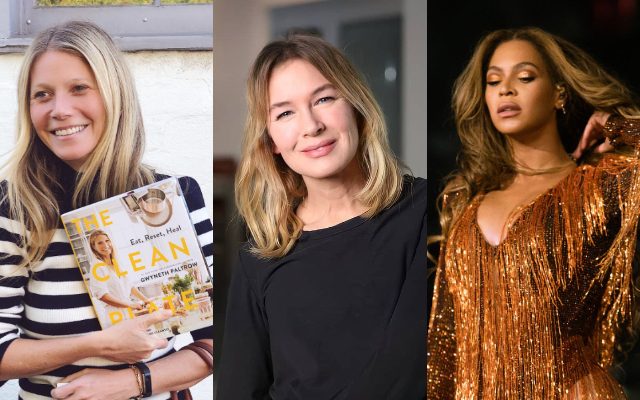 Gwyneth Paltrow, Renée Zellweger y Beyonce. Fotos: Instagram