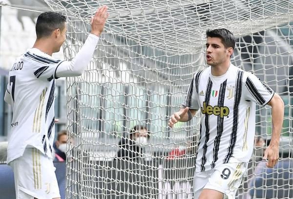Los goles fueron del sueco Dejan Kulusevski, el español Álvaro Morata y el estadounidense Weston McKennie,