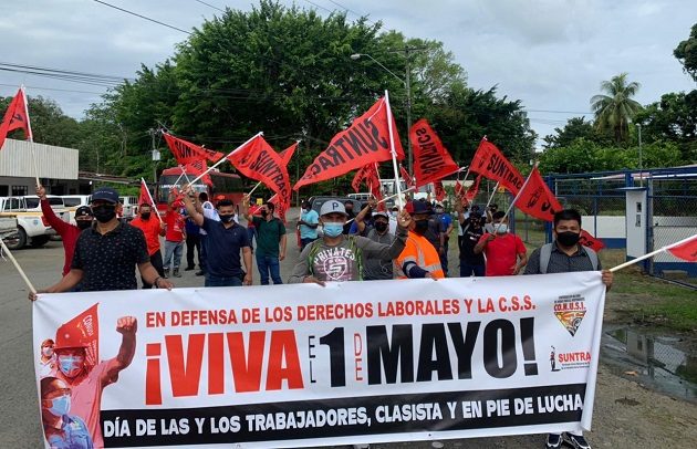 Los sindicatos de Panamá marcharon este 1 de mayo, Día del Trabajador. Foto: Cortesía @frenadeso