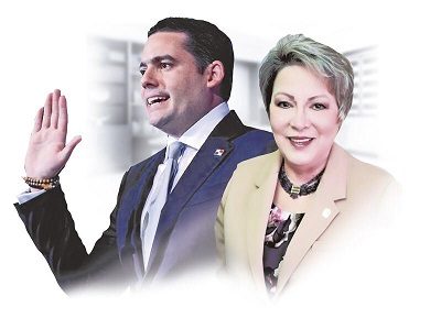 El vicepresidente José Gabriel Carrizo y la magistrada Maria Eugenia López.