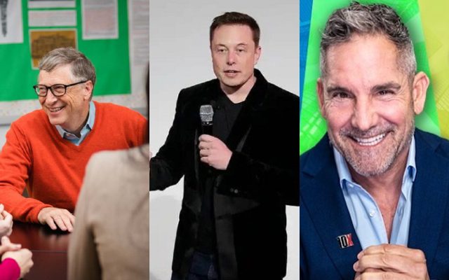 Bill Gates, Elon Musk y Grant Cardone. Fotos: Instagram / Internet