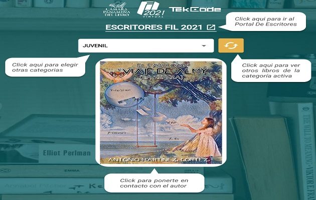 La plataforma brinda recomendaciones de autores panameños. Foto: Cortesía Tek-Code