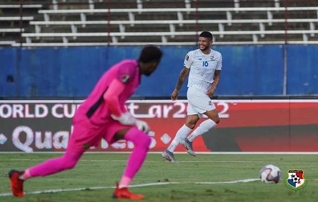 Andrés Andrade marcó el primer gol de Panamá este domingo. Foto: Cortesía Fepafut