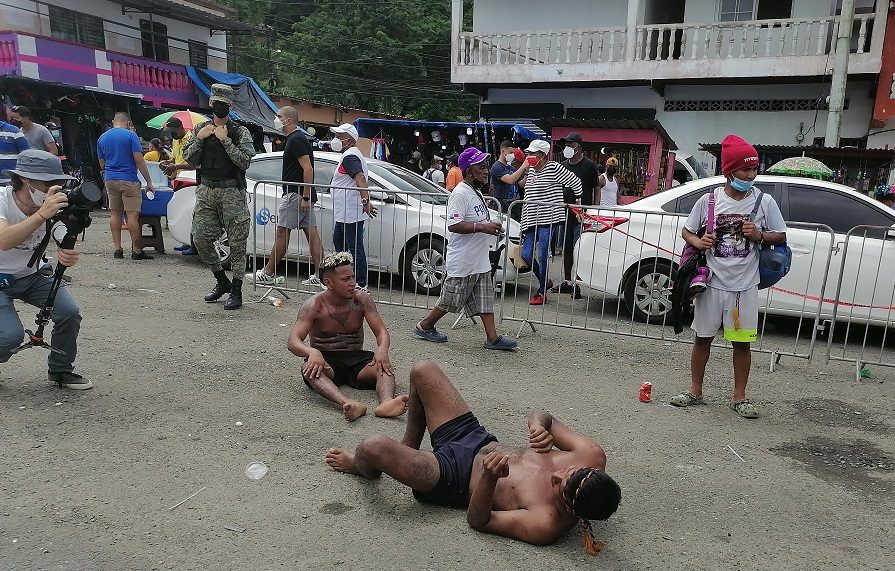Más de 400 agentes de la Policía Nacional fueron apostados en Portobelo. Foto: Diómedes Sánchez