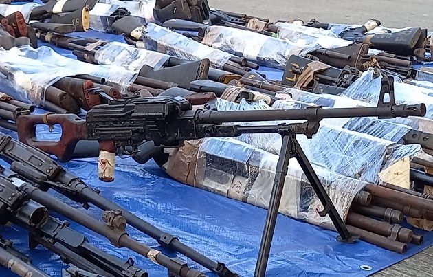 Las 1,000 armas destruidas este jueves eran de diversos calibres. Foto: Víctor Arosemena