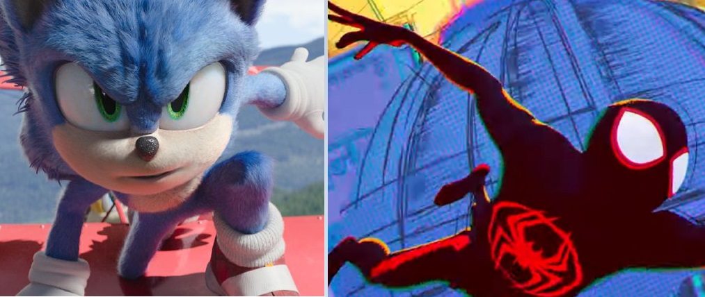 'Sonic the Hedgehog 2' y 'Spider-Man: Across the Spider-Verse (Parte Uno)'. Fotos: Internet