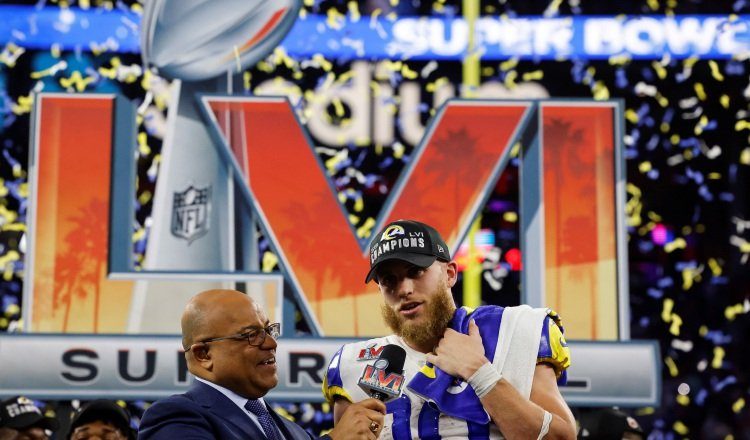 Cooper Kupp de Los Ángeles Rams. Foto:EFE