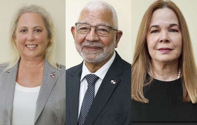 De izquierda a derecha: Dora Pérez Balladares, Luis Navas y Laury Melo, nuevos directores de la ACP.