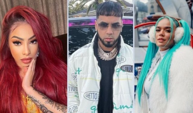 Yailin, Anuel AA y Karol G.  Fotos: Instagram