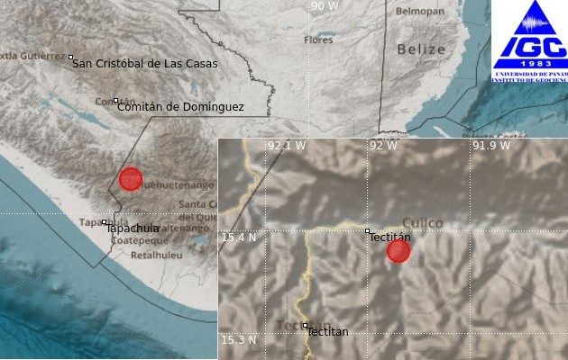 Alerta por sismo en Changuinola. Foto: Cortesía  IGCPanamaUP.
