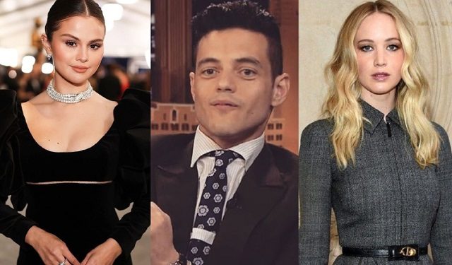 Selena Gómez, Rami Malek y Jennifer Lawrence. Fotos: Instagram