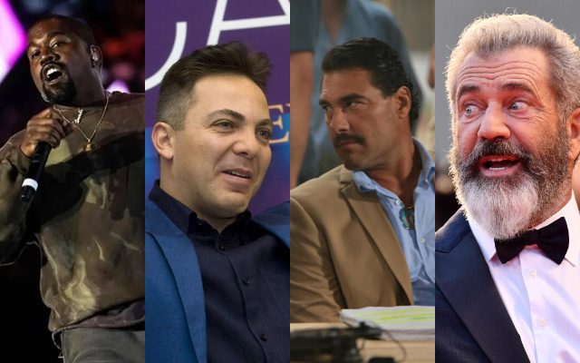 'Ye', Cristian Castro, Eduardo Yáñez y Mel Gibson. Fotos: Archivo / EFE