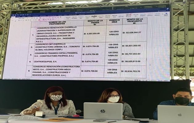 En el acto público participaron unas cinco empresas que presentaron sus propuestas económicas por encima de los 60 millones de dólares. Foto: Cortesía MOP