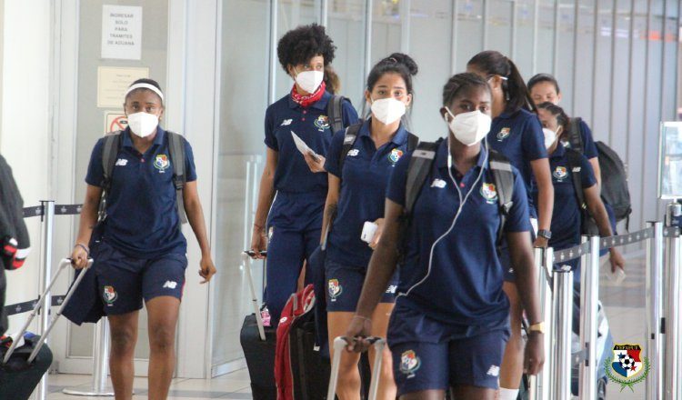 Jugadoras de la selección femenina de Panamá. Foto:Fepafut
