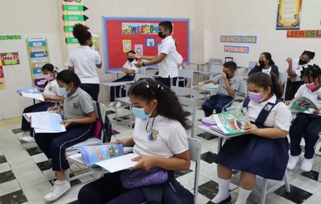 Las clases presenciales en Panamá iniciaron el pasado 7 de marzo y otro grupo ingresó  el 14. Foto: Cortesía Meduca