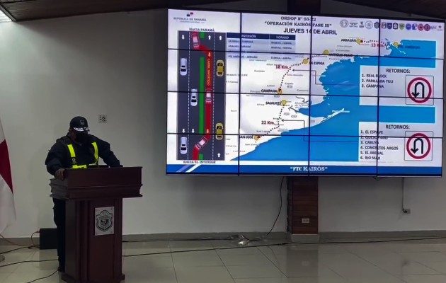 Inversión de carriles por Semana Santa. Foto: Cortesía