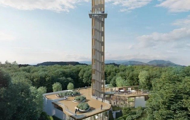 La obra incluye una torre de 10 pisos, desde donde se podrá ver la belleza natural que rodea la fortificación. Foto: Diomedes Sánchez 