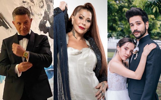 Alejandro Sanz, Alejandra Guzmán, Evaluna y Camilo. Fotos: @alejandrosanz / EFE 