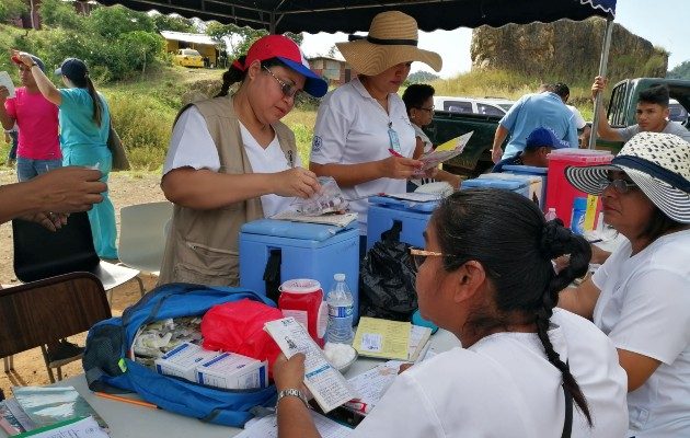 La jornada de vacunación se desarrollará entre el 25 al 30 de abril en cinco comunidades del distrito de Arraiján, donde se registra baja cobertura en el esquema de vacunación. Foto. Eric Montenegro