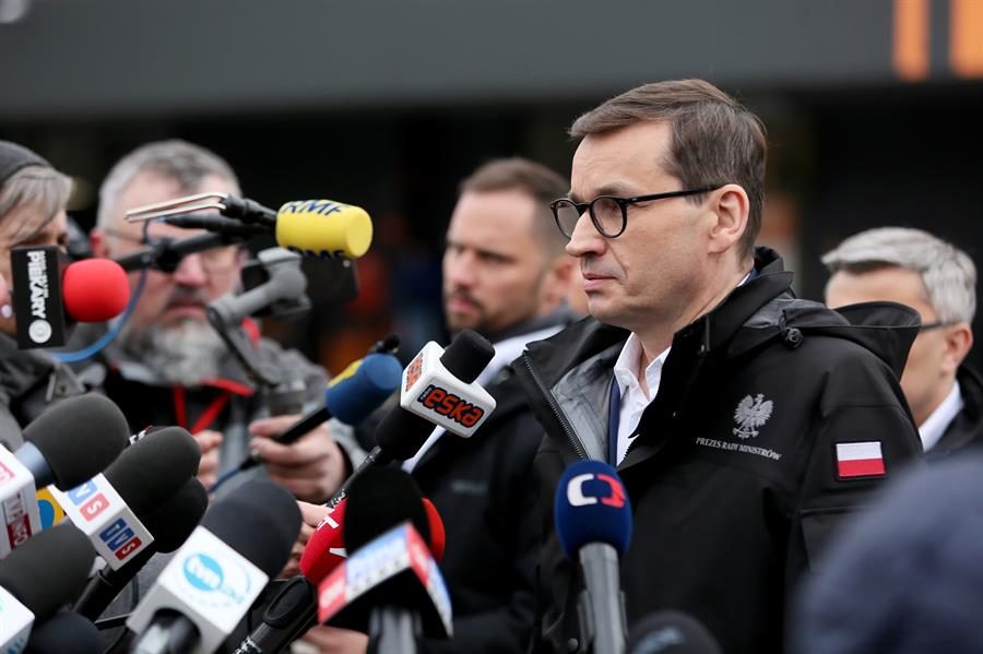 El primer ministro polaco Mateusz Morawiecki ha calificado de "semana negra" para la minería. Foto: EFE