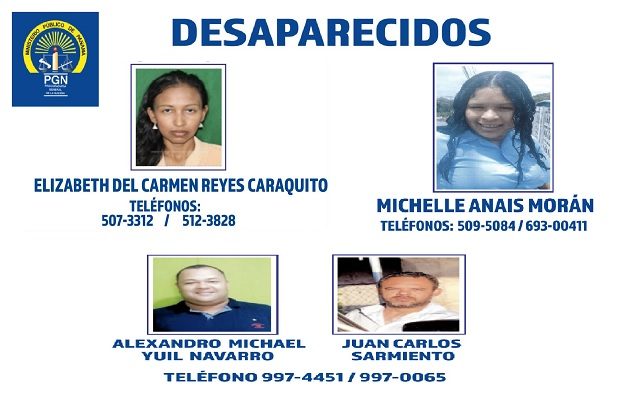 El Ministerio Público reportó el pasado mes de abril la desaparición de siete hombres y dos mujeres.