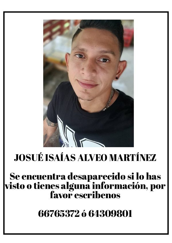 Josué Isaías Alveo desapareció desde el 22 de abril de 2022.