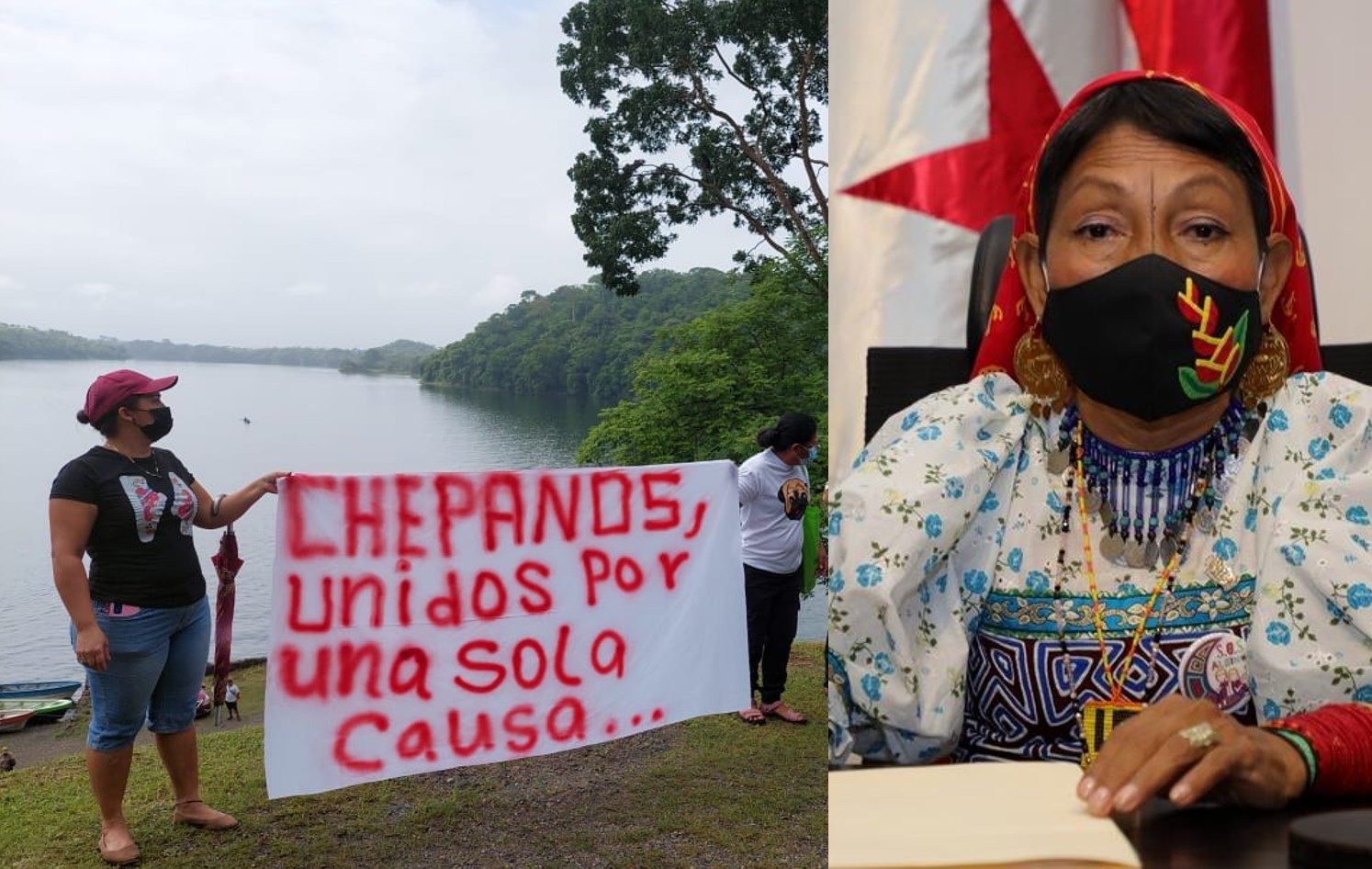 Chepanos protestaron el domingo contra el proyecto de ley.  Foto: Defensoría