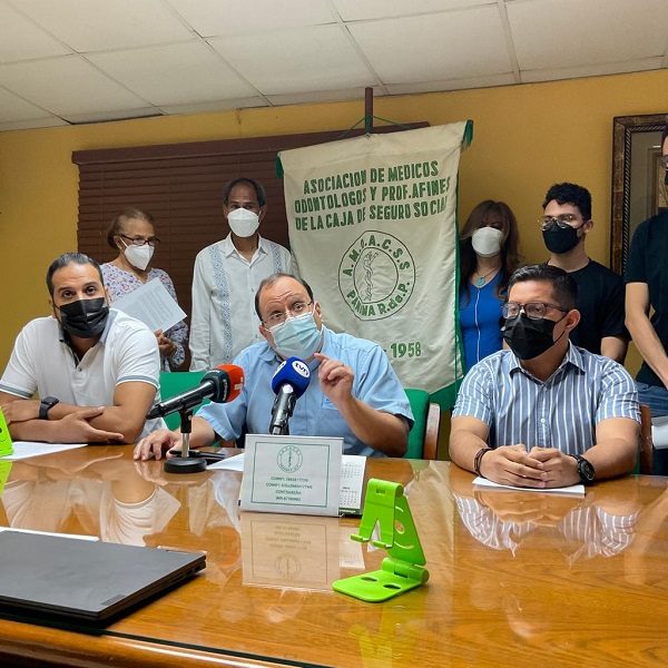 La dirigencia de la Amoacss afirma contar con el apoyo de otros gremios de profesionales de la salud y de los médicos internos. Foto: Cortesía Amoacss