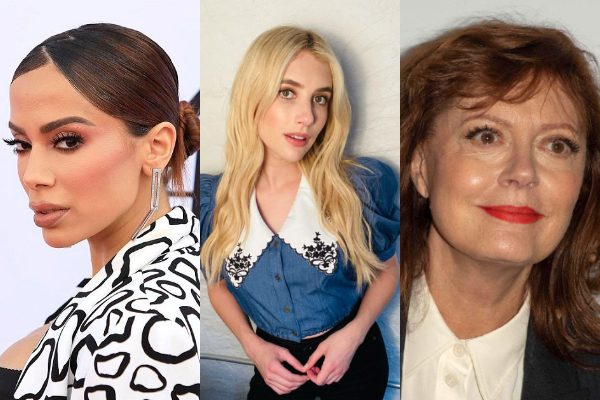 Anitta, Emma Roberts y Susan Sarandon. Fotos: EFE / Instagram