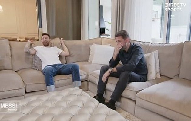 Leo Messi durante la entrevista con Pablo Giralt.