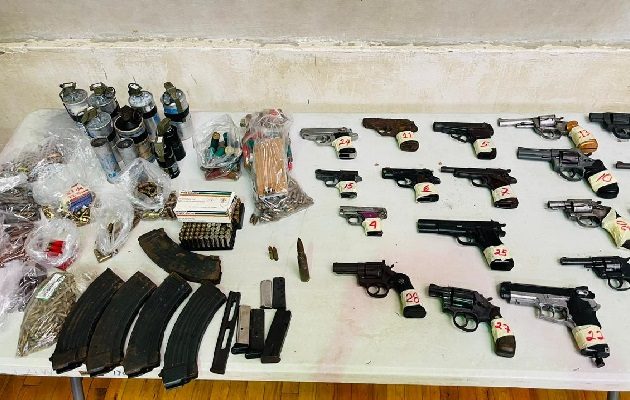 Solo en la provincia de Chiriquí se han decomisado más de 60 armas de fuego en los diez meses que han transcurrido del año. Foto. José Vásquez